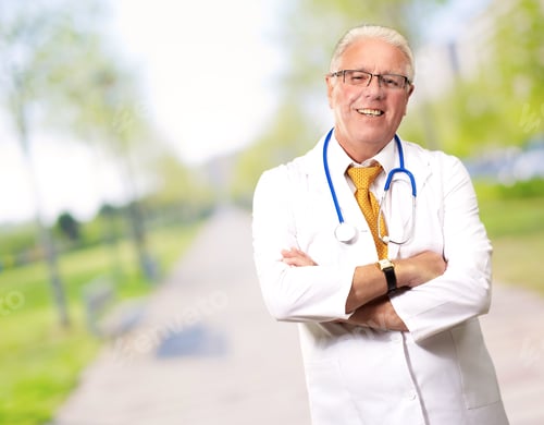 Preview: Portrait Of A Senior Man Doctor, Indoor