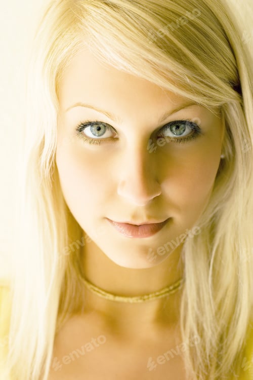 Preview: High Key Portrait Of A Beautiful Young Blond.