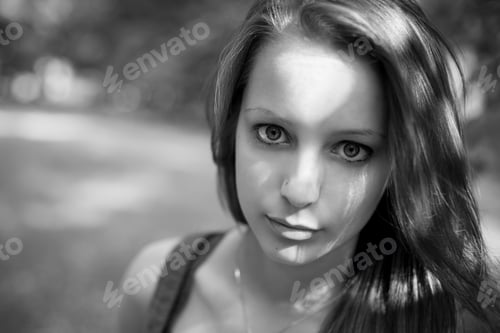 Preview: Passionate Artistic Portrait Of Beautiful Romantic Brunette Girl.
