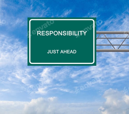 Preview: Green Road Sign To Responsibility