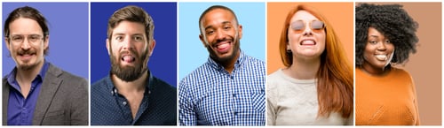 Preview: Adults Being Playful With Tongues Out on Backdrop