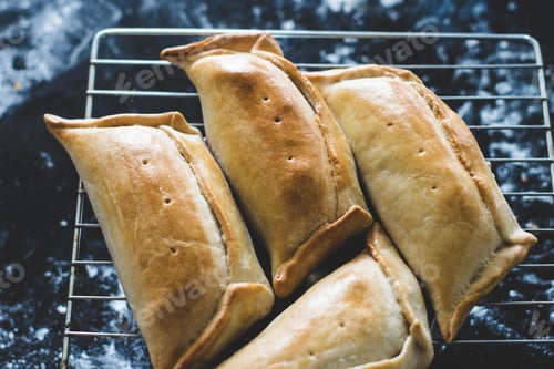Preview: Chilean Empanada, A Baked Pastry Stuffed With Meat, Typical Food.