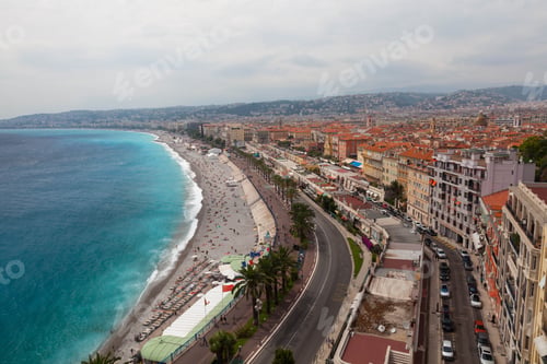 Preview: View Of City Nice Beach And Coast