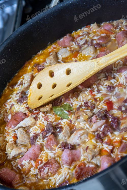 Preview: Arroz De Carreteiro - Typical Food From Southern Brazil, Made With Rice, Dried Meat, Pepperoni