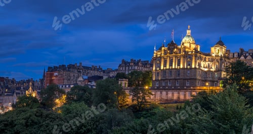 Preview: Edinburgh Scotland'S Old Town Skyline At Night.