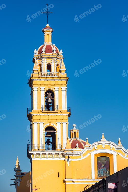 Preview: Spire Of San Pedro Church In Cholula, Mexico