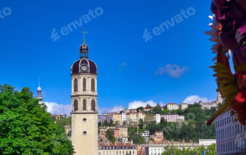Preview: The Bell Tower Of The Charity Hospital Of Lyon In The Center Of Lyon, France.