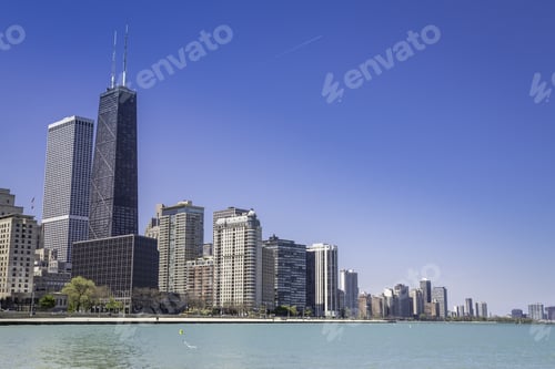 Preview: Downtown Of Chicago Against Blue Sky