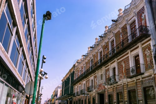 Preview: View Of Colonial Architecture In Downtown Puebla, Mexico