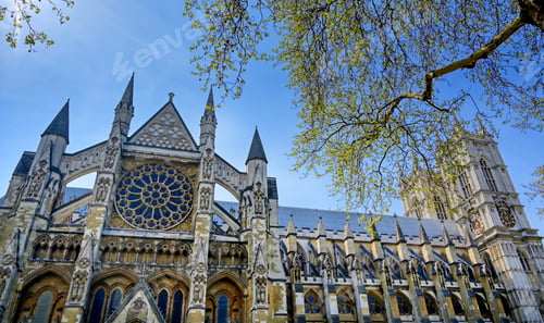 Preview: A View Of Westminster Abbey On A Sunny Day In London, Uk.