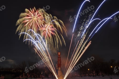 Visualização: exibição de fogos de artifício