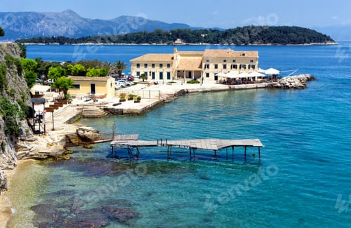 Preview: Landscape View Of The Waterfront In Corfu, Greece.