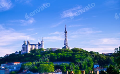Preview: Lyon, France And The Basilica Of Notre-Dame De Fourviere From Jardin Des Plantes.