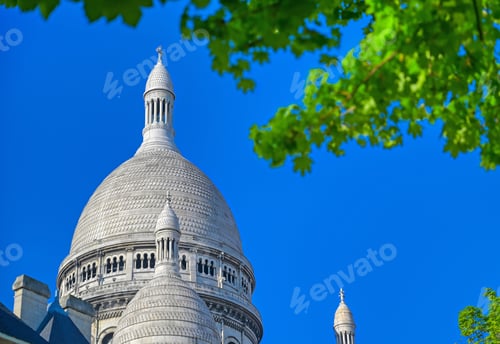 Preview: The Basilica Of The Sacred Heart Of Paris, Commonly Known As Sacré-Cœur Basilica, Located In The
