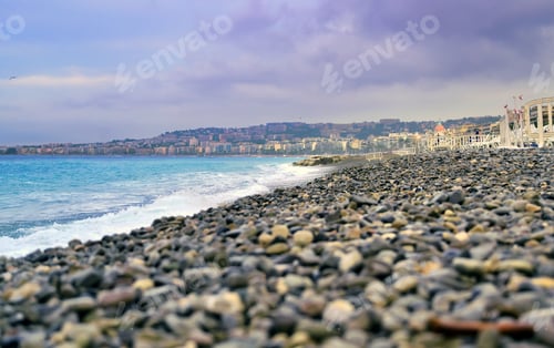 Preview: The Promenade Des Anglais On The Mediterranean Sea At Nice, France Along The French Riviera.