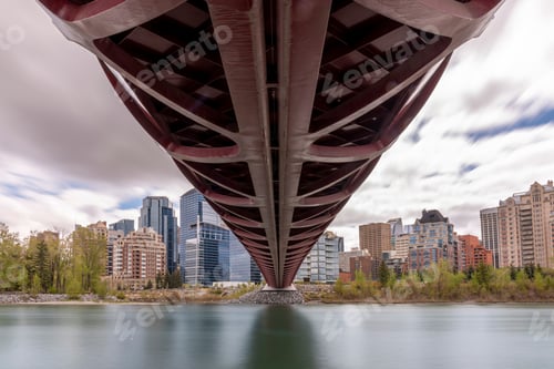 Preview: Day Time Long Exposure Of Calgary'S Skyline On A Spring Day.