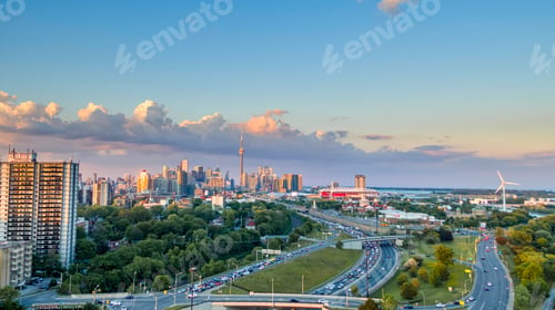 Preview: Aerial View Of Toronto City From Above, Toronto, Ontario, Canada
