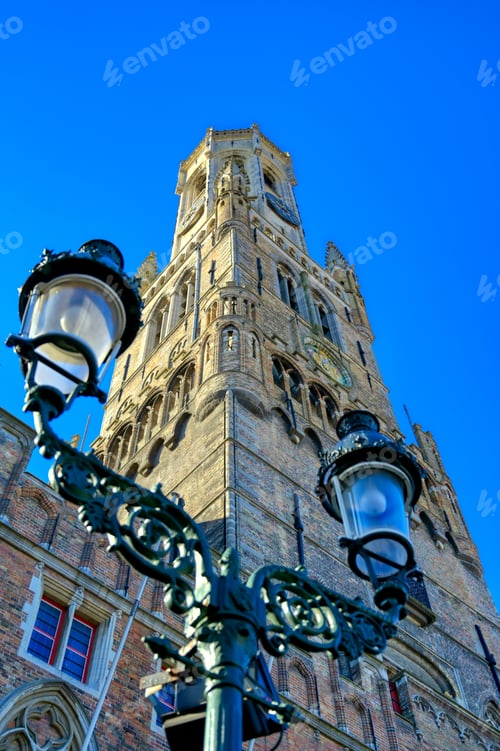 Preview: The Belfry Of Bruges Located In The Market Square Of Bruges (Brugge), Belguim.