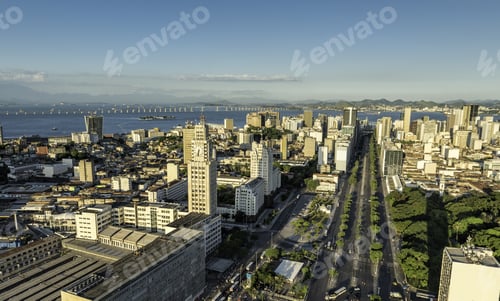 Preview: Aerial View Of Rio De Janeiro Downtown In Late Afternoon, Brazil