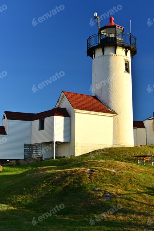 Preview: Eastern Point Lighthouse At Sunset, Gloucester, Massachusetts, Usa