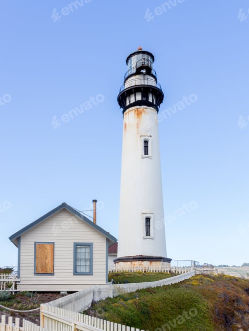 Preview: Pigeon Point Lighthouse In San Francisco Bay, California.