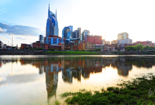 Preview: Nashville, Tennessee, Usa Downtown City Skyline On The Cumberland River.