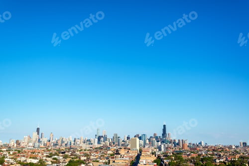 Preview: Wide Angle View Of The Skyline Of Downtown Chicago