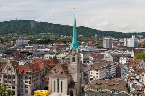 Preview: Overlook Of Old City Zurich