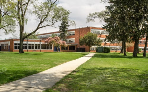 Preview: Exterior View Of A Typical American School