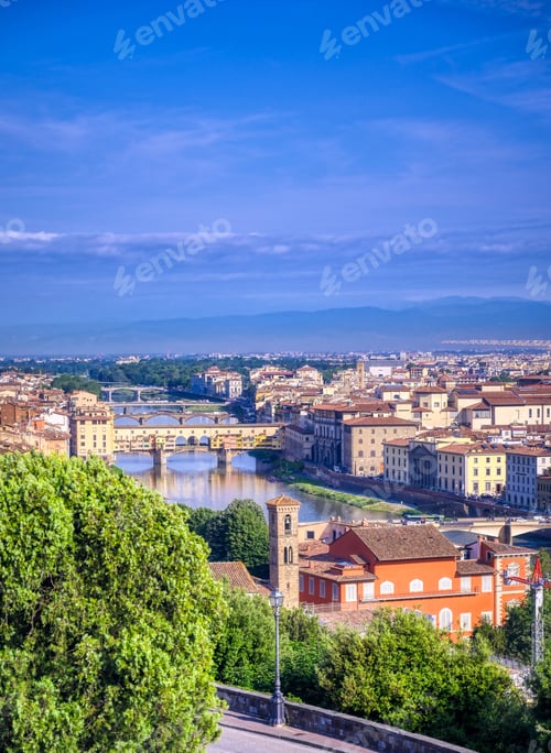 Preview: Florence, Italy Along The Arno River.