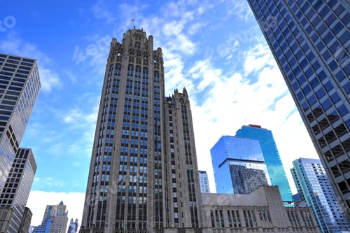 Preview: The Architecture Along Michigan Avenue In Chicago, Illinois.