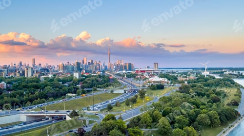 Preview: Aerial View Of Toronto City From Above, Toronto, Ontario, Canada
