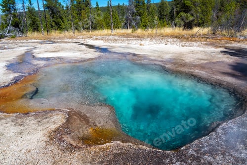 Preview: Interesting Pool Seen From The Firehole Lake Drive In Yellowstone National Park