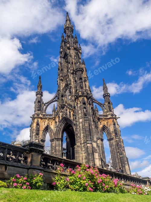 Preview: View Of Scott Monument In Scotland In Summer
