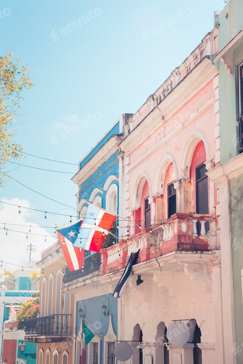 Preview: Old San Juan Puerto Rico With Example Of Typical Old Colorful Architecture