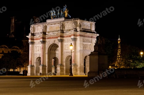 Preview: Arc De Triomphe Du Carrousel In Paris, France At Night