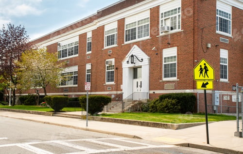 Preview: Exterior View Of A Typical American School