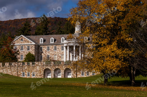 Preview: An Exterior View Of The Abandoned, Rustic And Scenic Laurelton State School And Hospital In The
