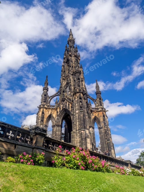 Preview: View Of Scott Monument In Scotland In Summer