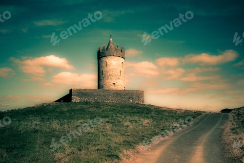 Preview: Old Castle In Doolin Ireland With Fantasy Effect