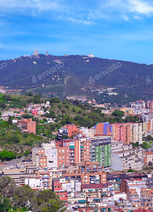 Preview: An Aerial View Of Barcelona, Spain On A Clear Day.