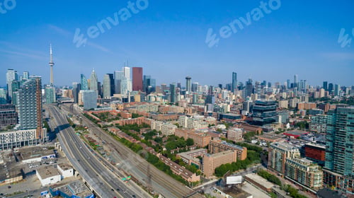 Preview: Aerial View Of Toronto City From Above, Toronto, Ontario, Canada