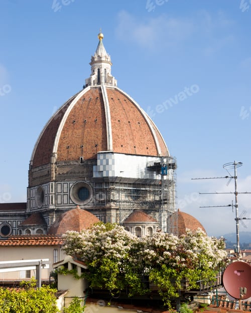 Preview: Color Dslr Close Up Of The Dome Of Basilica Di Santa Maria Del Fiore, Florence, Italy (The Duomo)