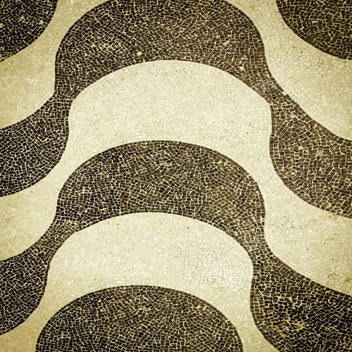 Preview: Aerial View Of Copacabana Beach Sidewalk Mosaic, Rio De Janeiro