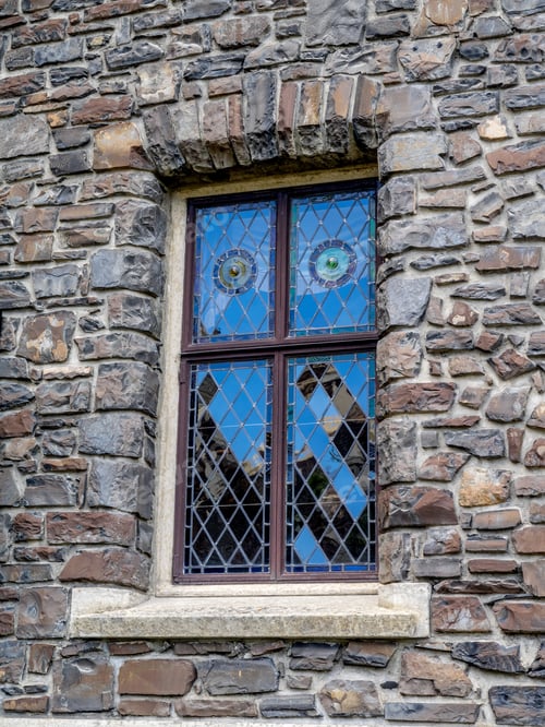 Preview: Stain Glass Window On Exterior Wall Of The Banff Springs Hotel.