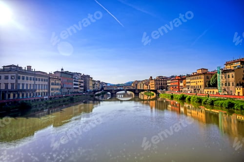 Preview: Florence, Along The Arno River, In The Tuscany Region Of Italy.