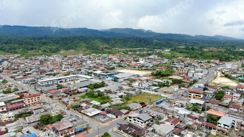 Preview: El Puyo - Ecuador Aerial Shot From Small Town Near Amazon-Yasuni