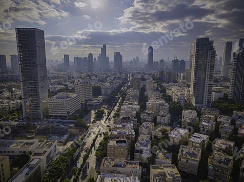 Preview: Drone Aerial Footage Midtown Tel Aviv Israel, Arlozorov, Park Tzameret, Akirov Towers