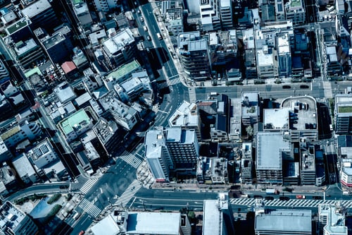 Preview: High Angle View Of Tokyo Street And Dense Number Of Buildings, Japan