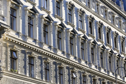 Preview: The Facade Of A Baroque Building In Vienna (Austria) Is Decorated With Sculptured Patterns